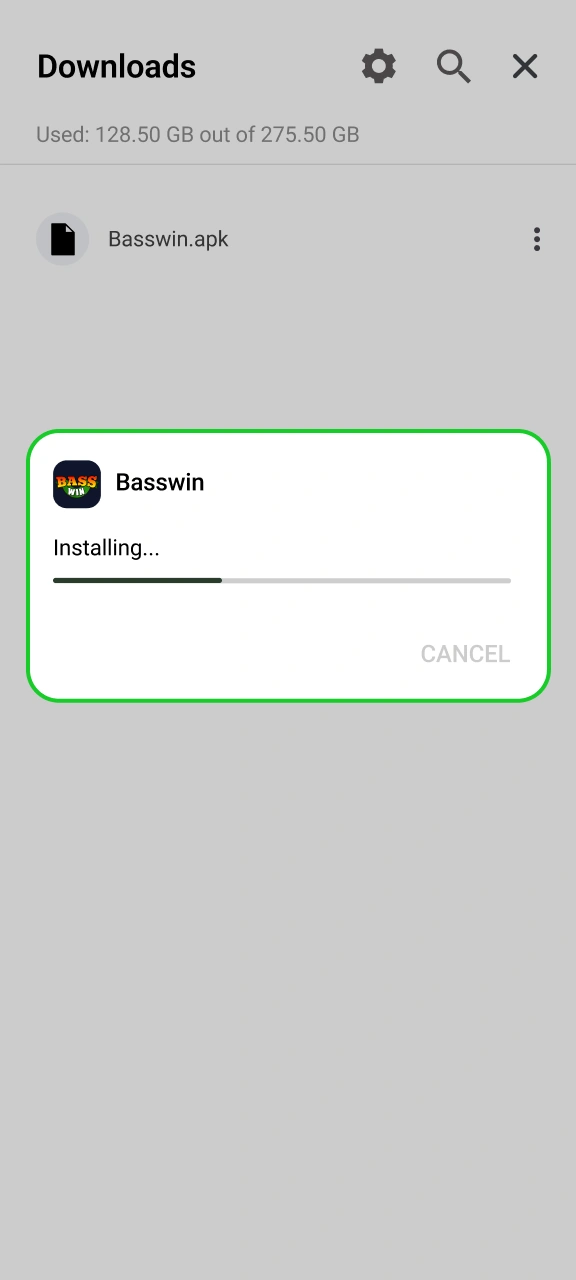 Complete the application setup and log into your personal Basswin profile.