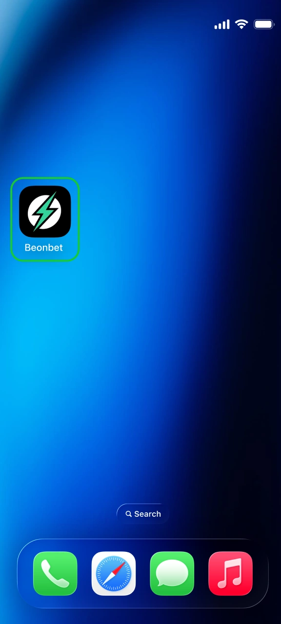 Tap shortcut icon on your iPhone to access Beonbet.