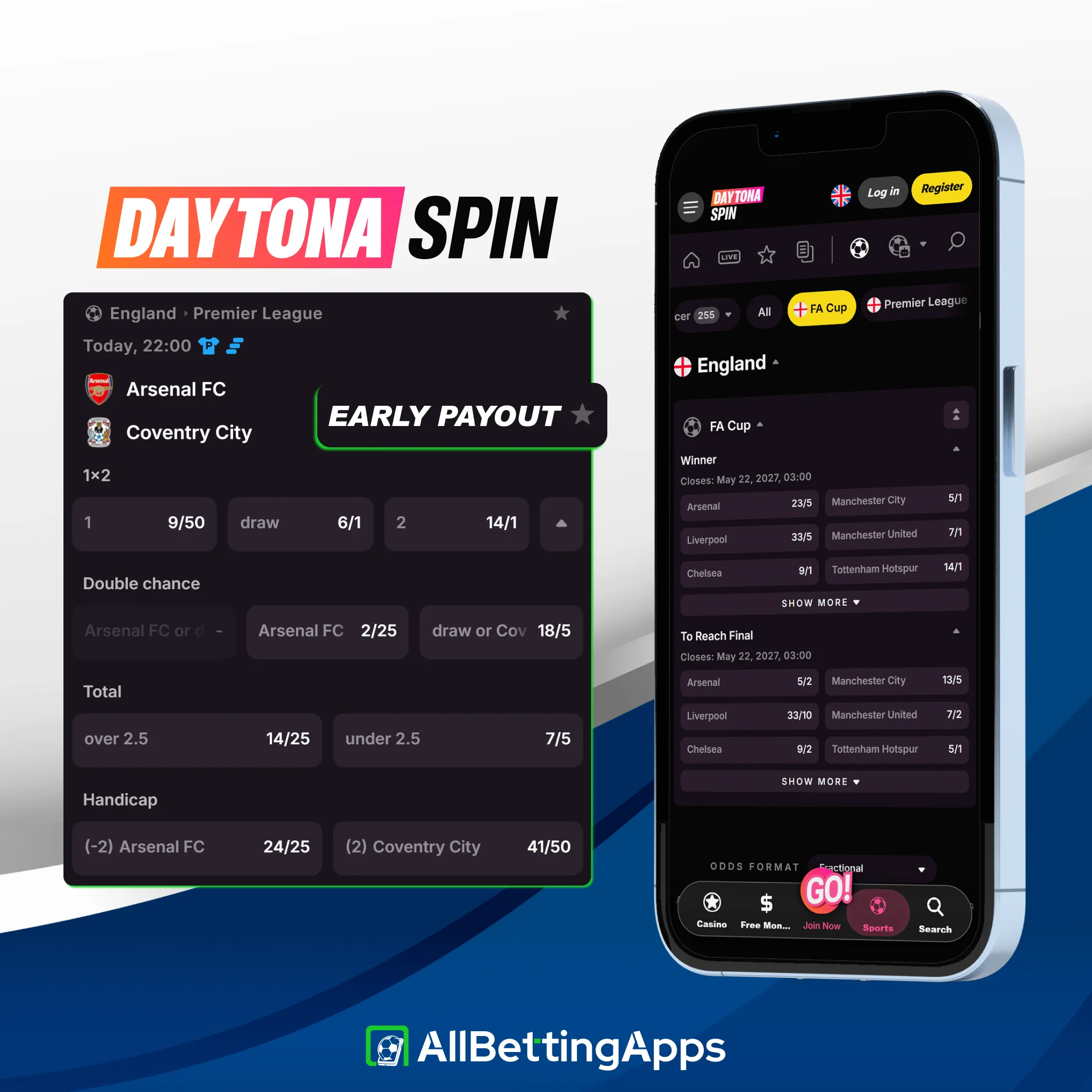 Secure early sports winnings before match end using Daytonaspin features.