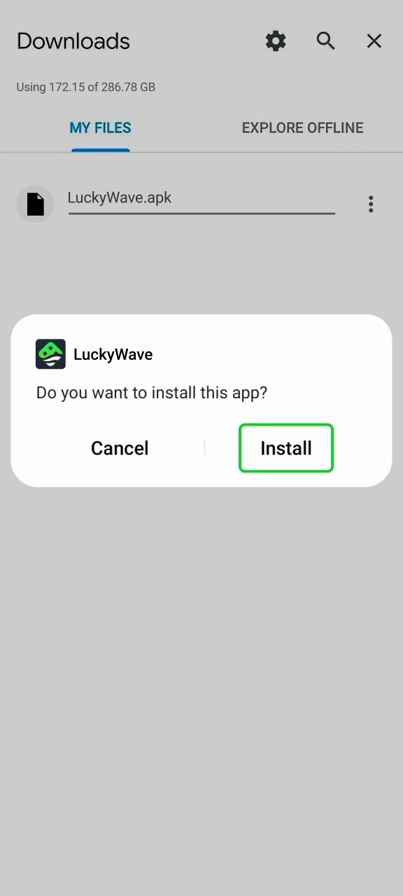 Complete setup and log into your player account on LuckyWave.