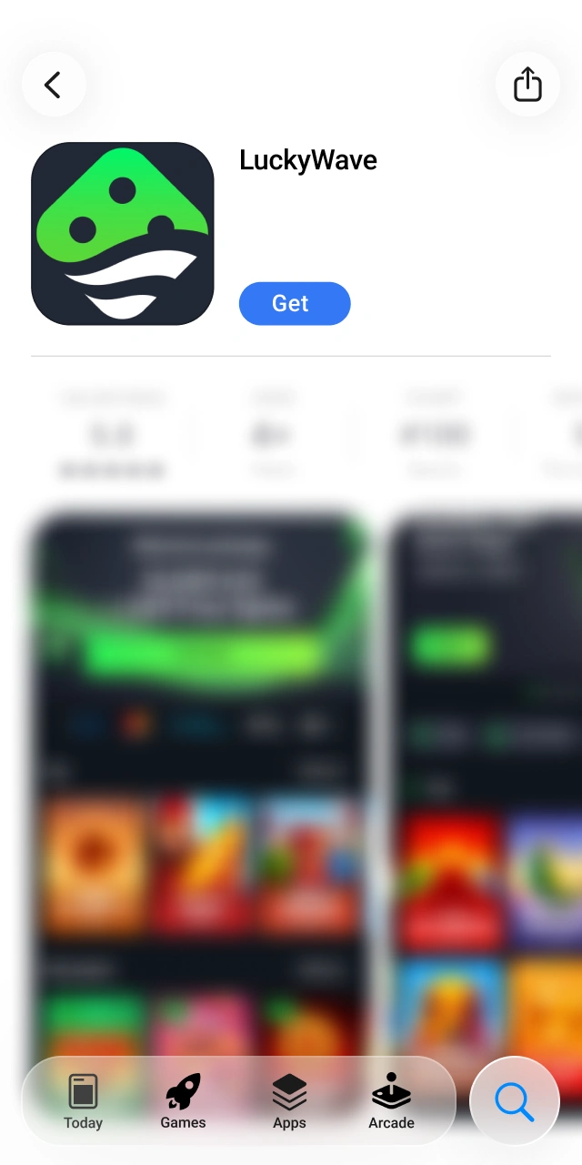 Launch the Apple Store on your iPhone to find LuckyWave.