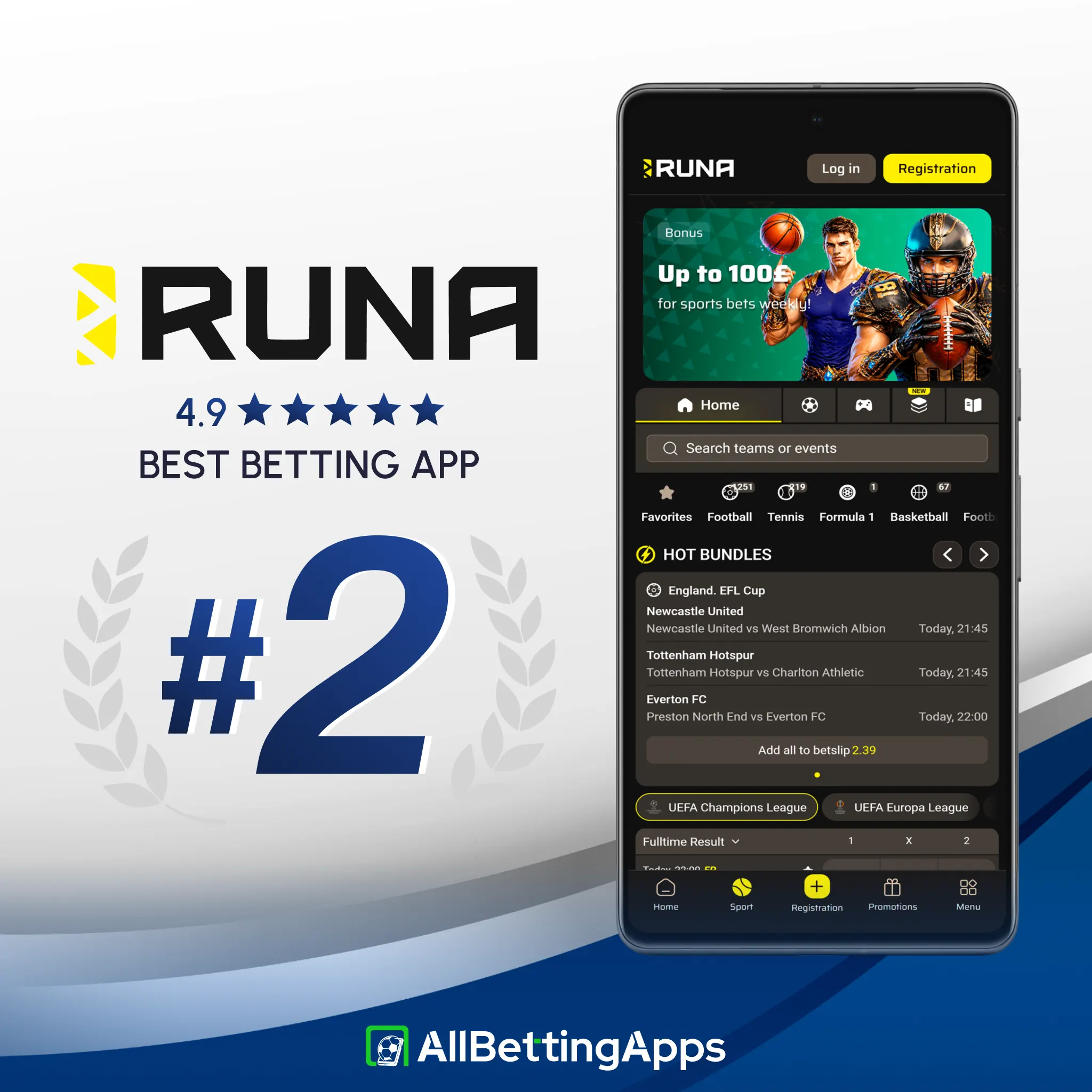 Explore Runa sportsbook ratings and features on allbettingapps.
