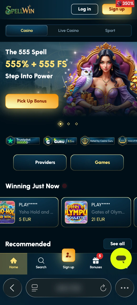 Visit the official web platform using Safari browser for SpellWin.