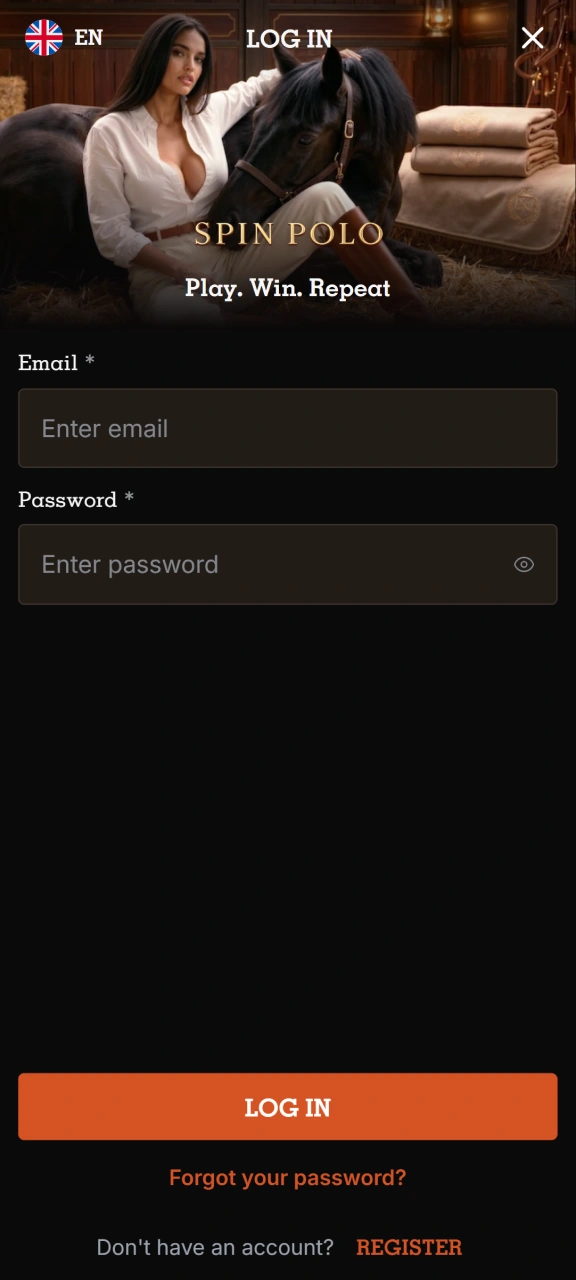 Launch the shortcut icon to log into your Spinpolo account.