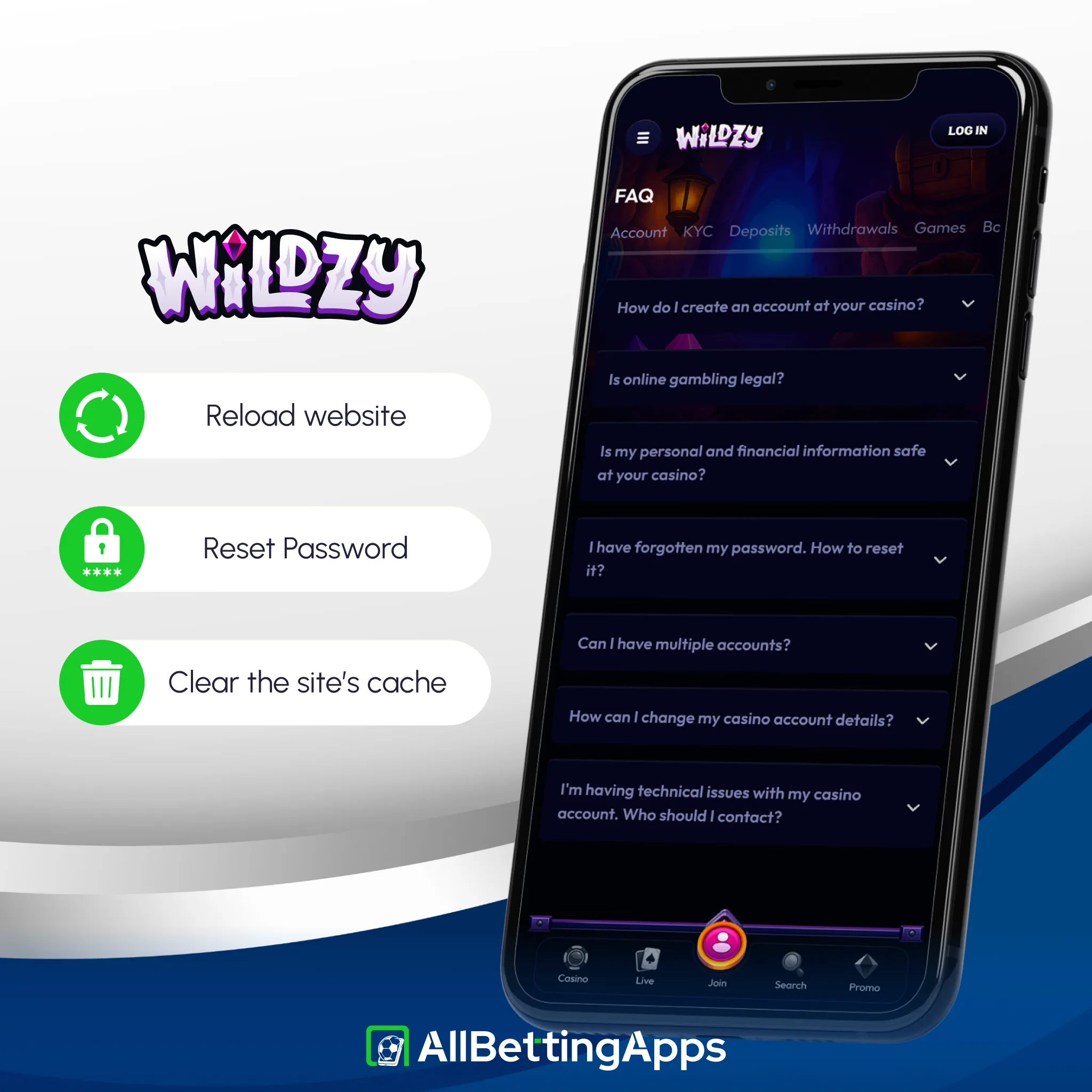 Resolve app errors quickly using step-by-step troubleshooting for Wildzy.