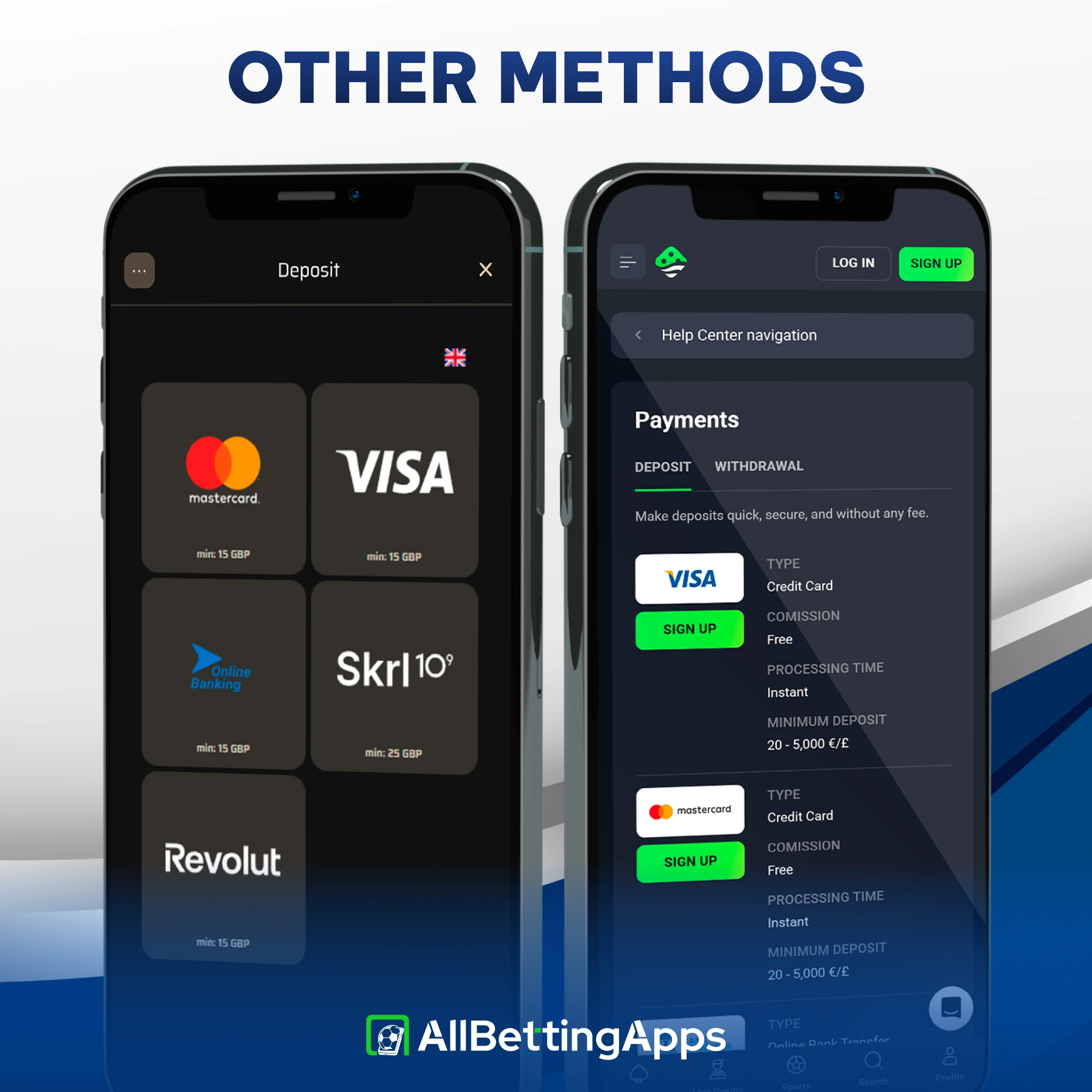 Find alternative payment options on allbettingapps when transfers fail.
