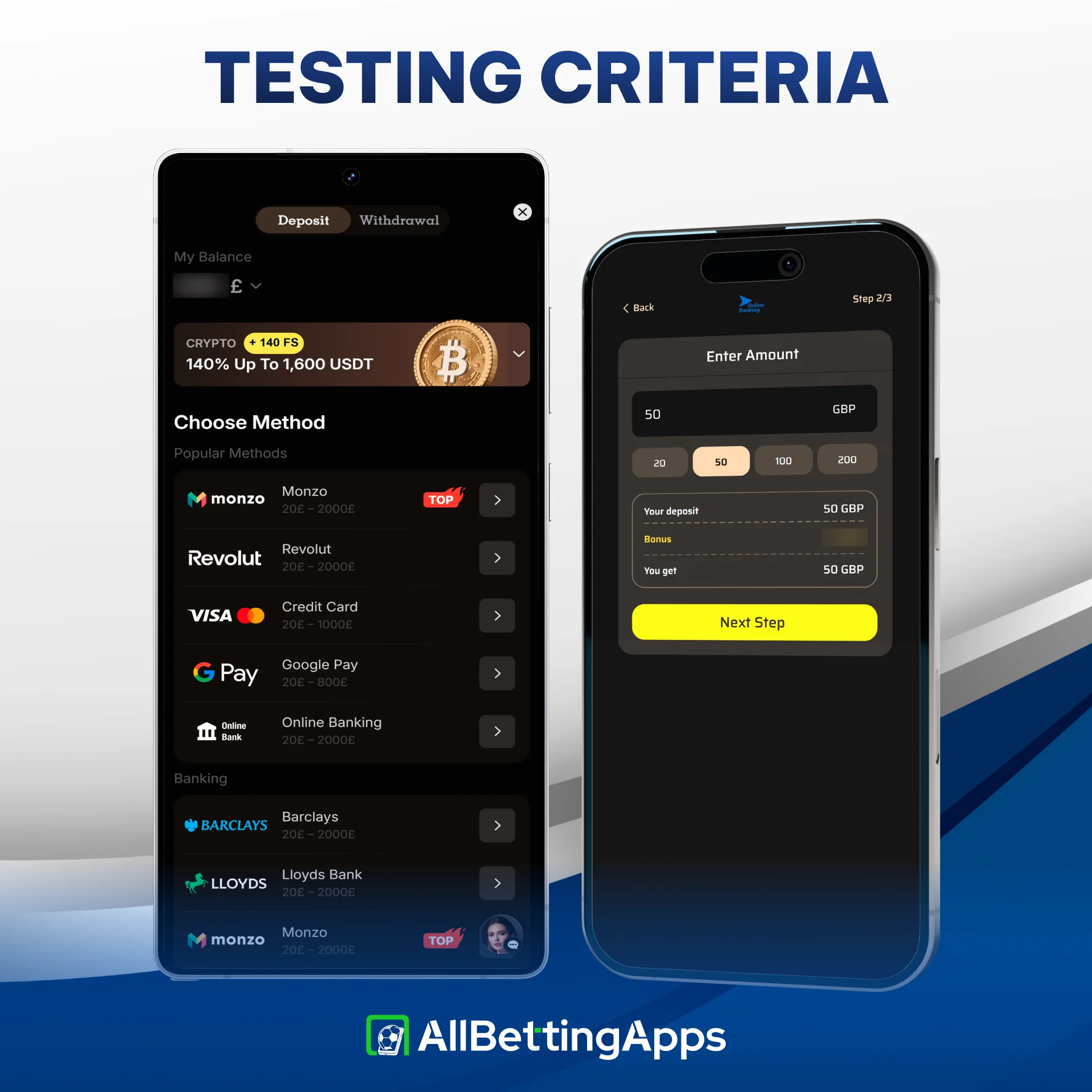 Learn about bank transfer app testing methods on allbettingapps.