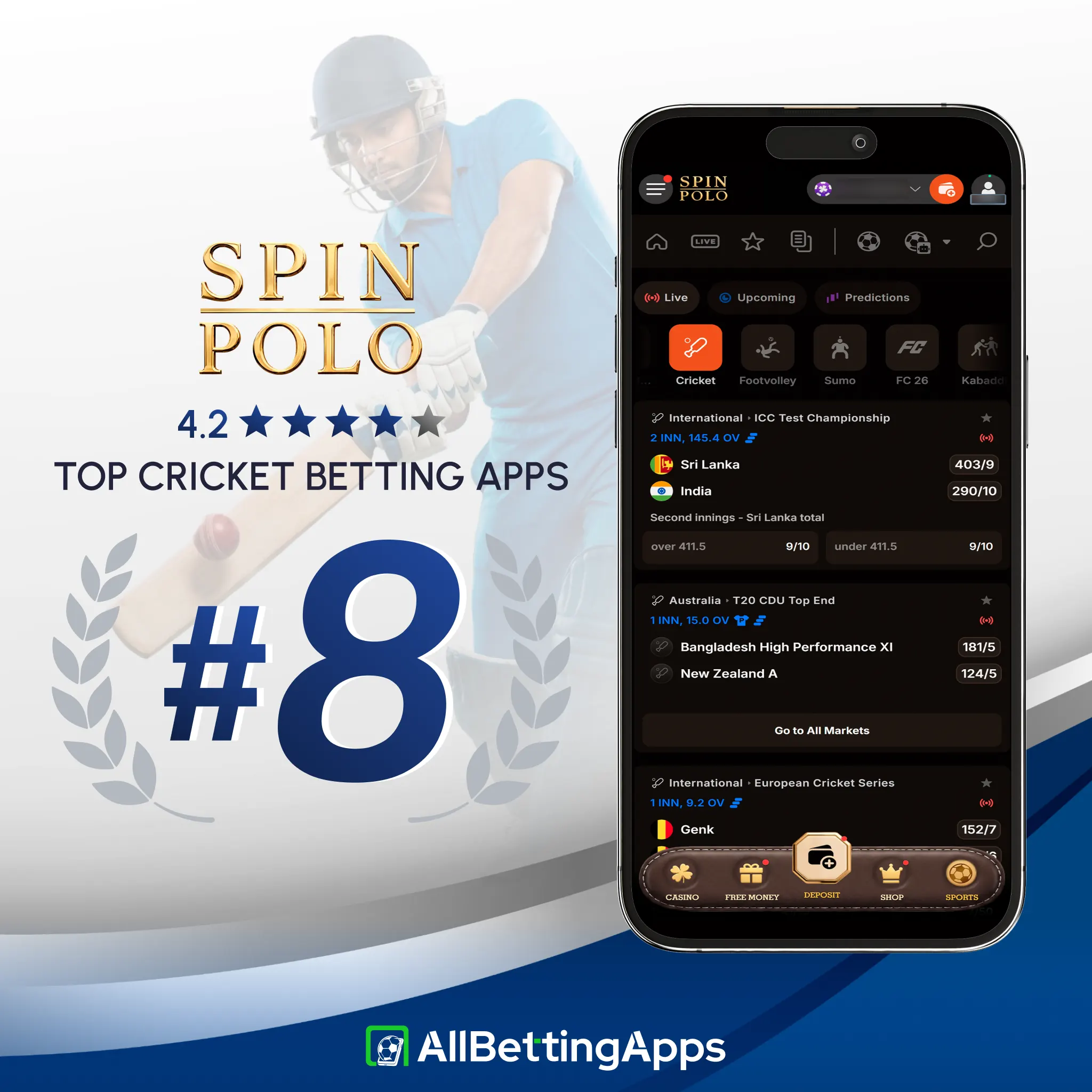 Read the Spinpolo cricket betting analysis on allbettingapps.