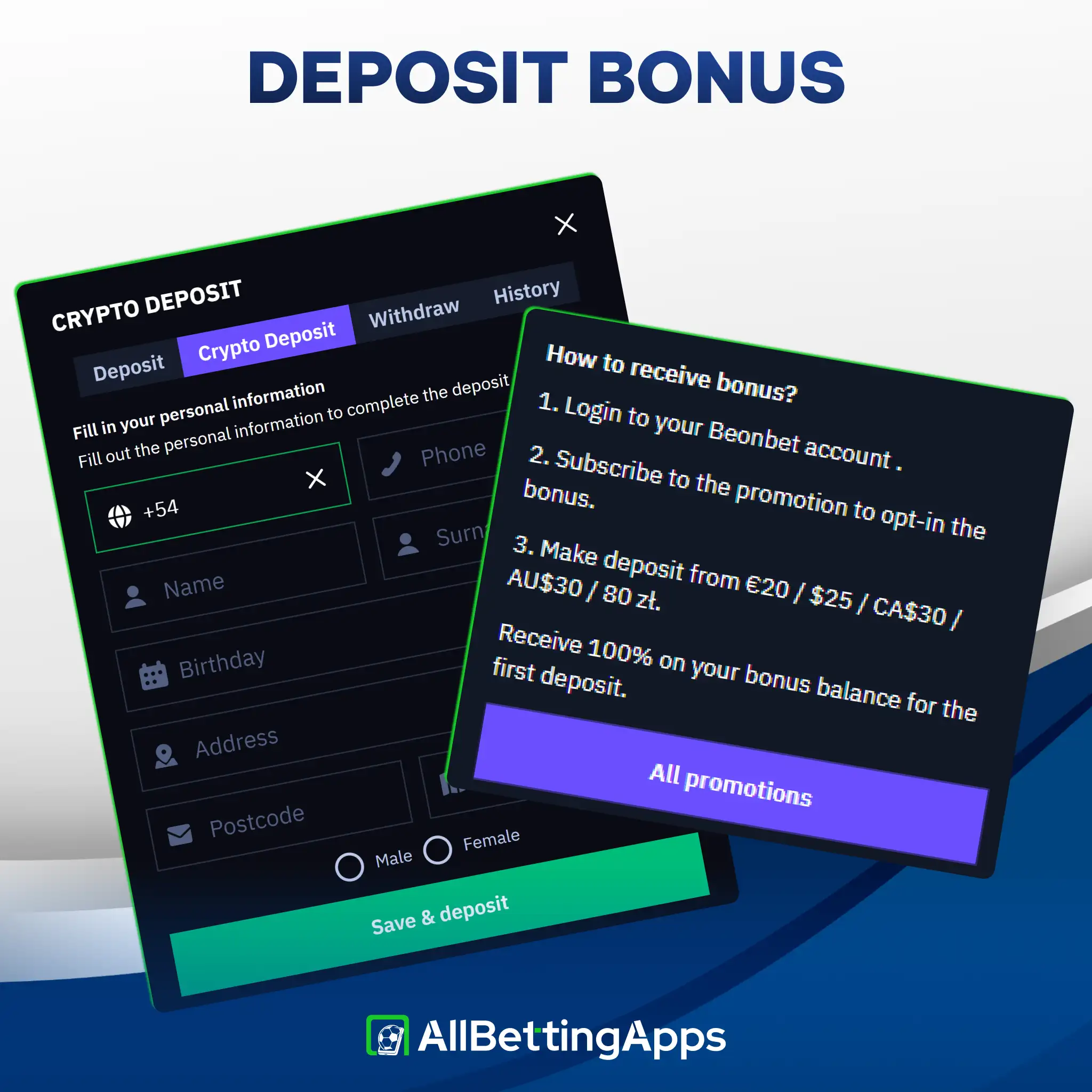 Unlock crypto deposit bonuses using insights on allbettingapps.