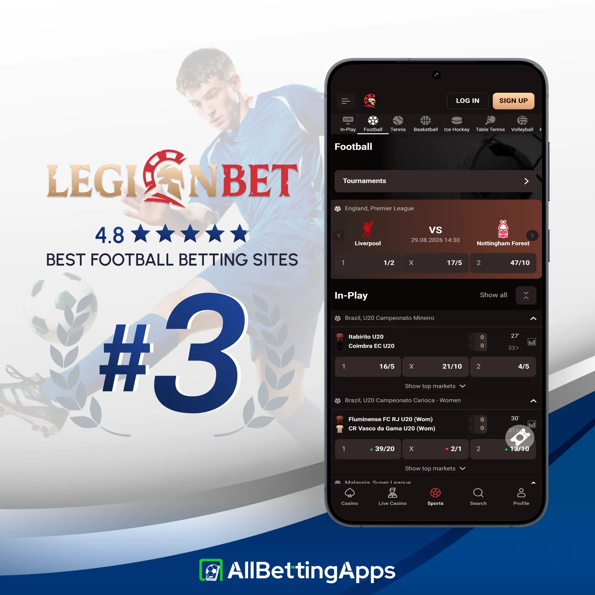 Discover Legionbet football wagering markets analyzed by allbettingapps.