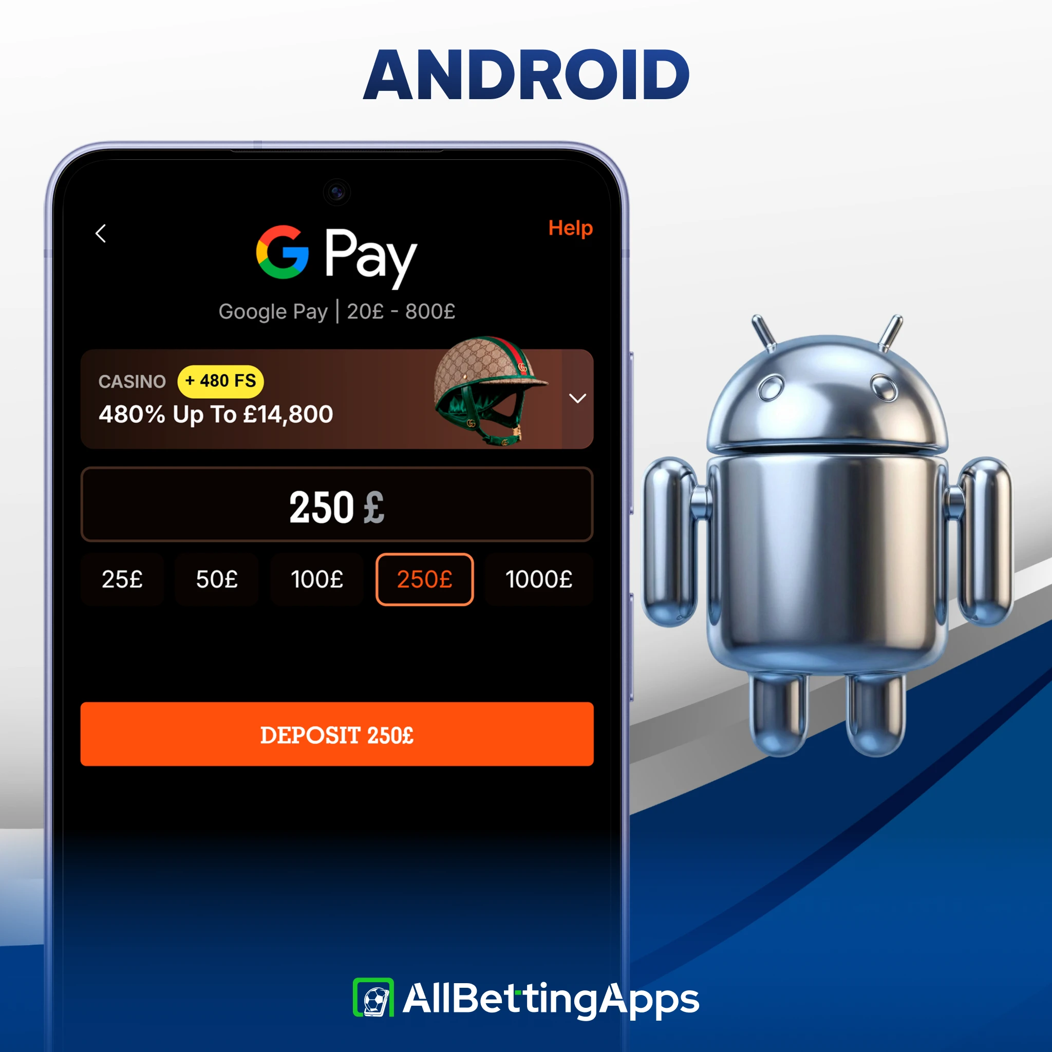 Access Google Pay betting using Android and Chrome on allbettingapps.