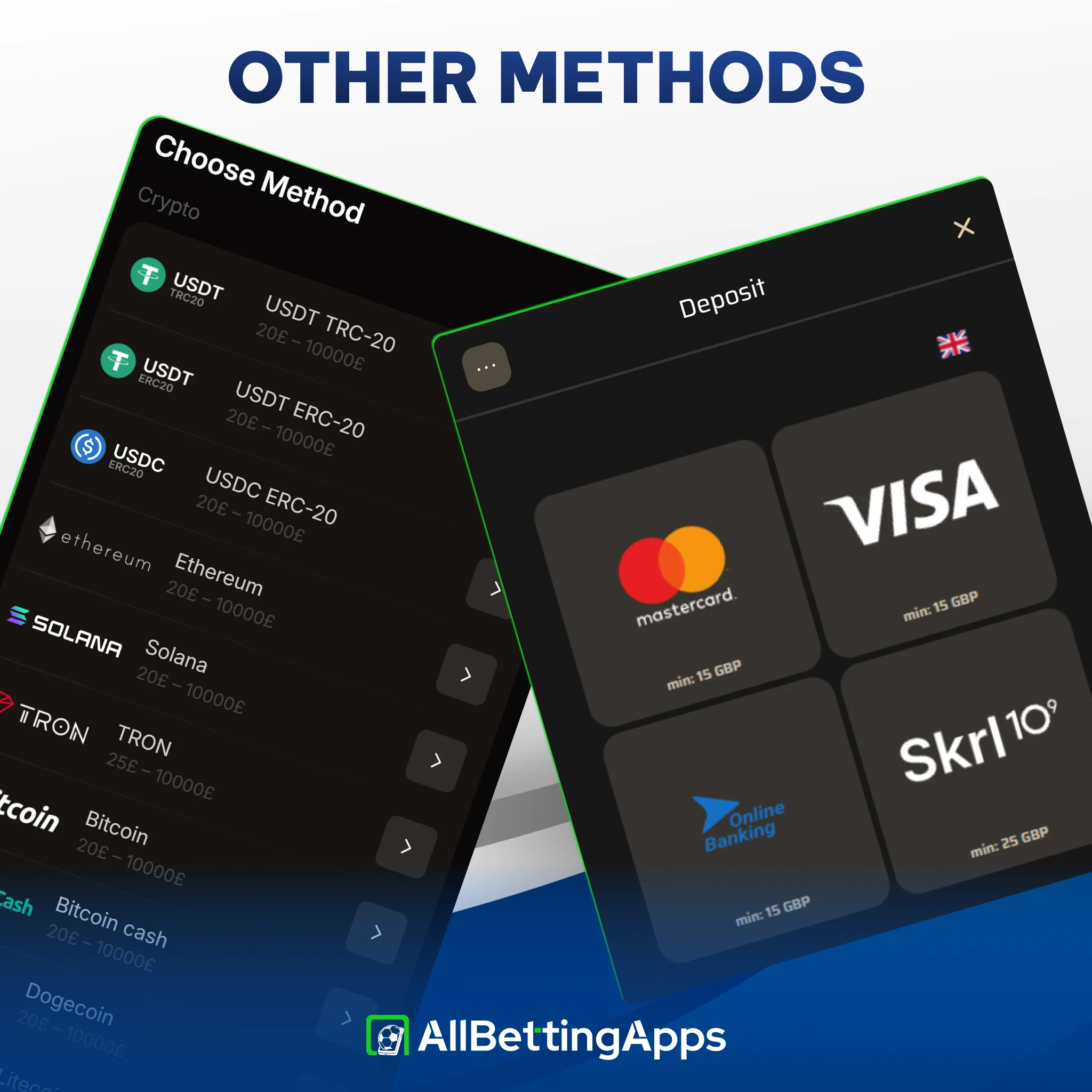 Find alternative payment options on allbettingapps if Google Pay fails.