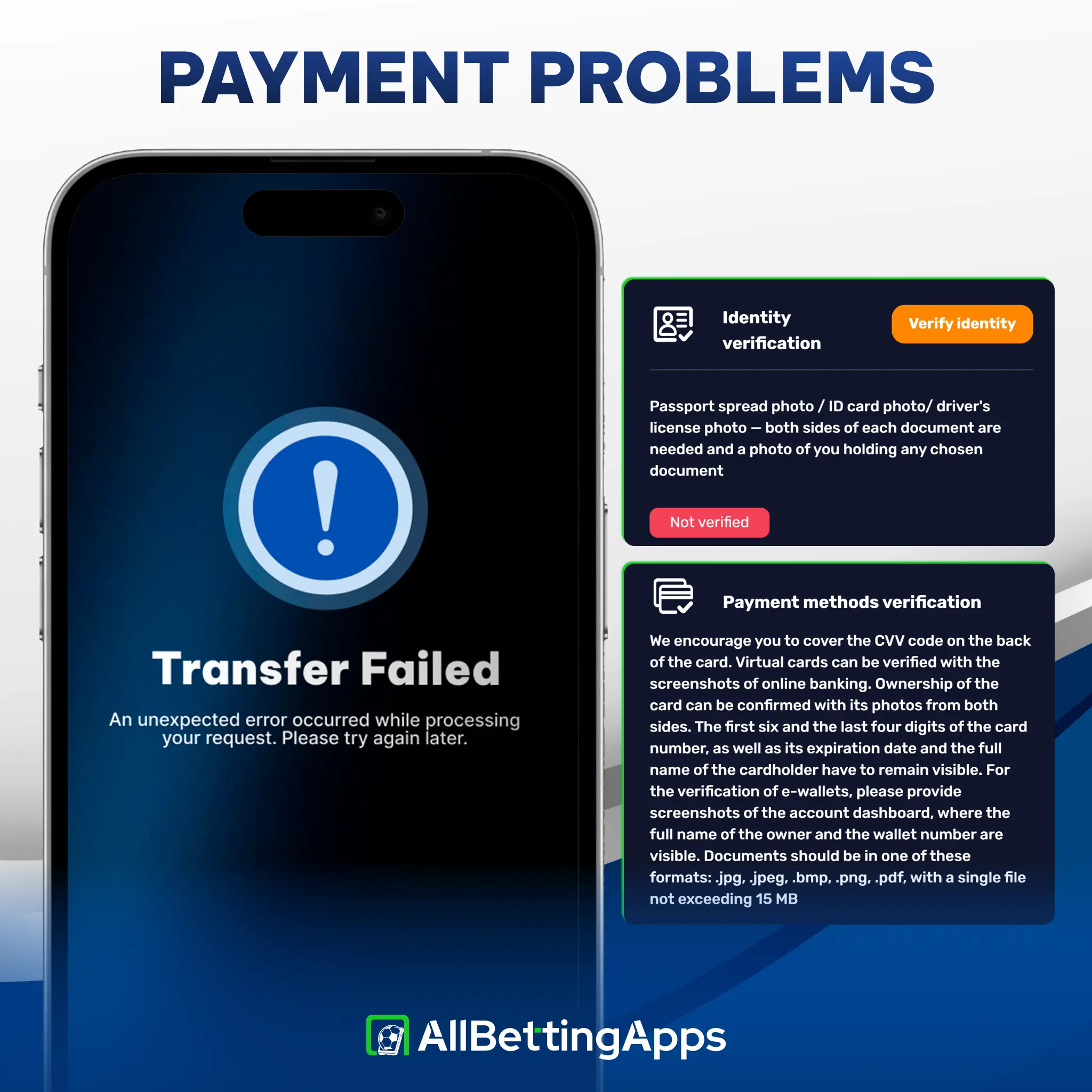Troubleshoot app transaction errors using guides on allbettingapps.