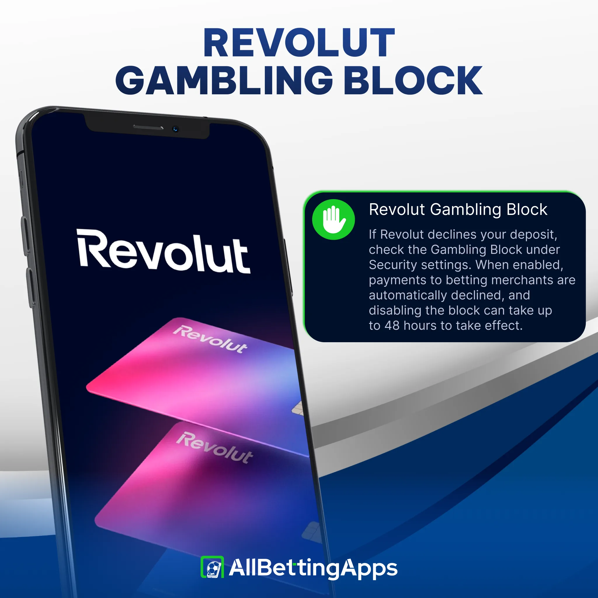 Manage Revolut gambling block settings using tips on allbettingapps.